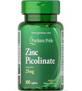 Puritan's Pride Zinc Picolinate 25 Mg, 100 Count