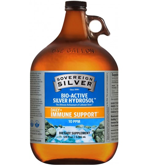 Sovereign Silver Bio-Active Silver Hydrosol -10 ppm, 128oz