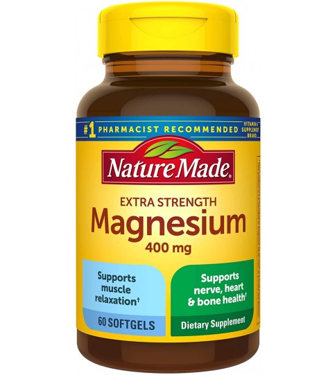 Nature Made Extra Strength Magnesium Oxide 400 mg Softgels, 60 Count