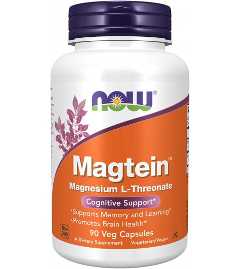 NOW Supplements, Magtein, 90 Veg Capsules