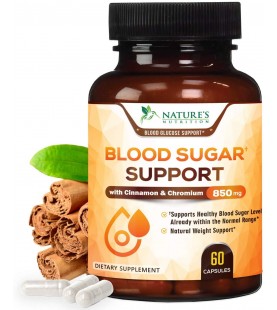 Blood Sugar Support Extra Strength Glucose Metabolism Supplement - 60 Capsules