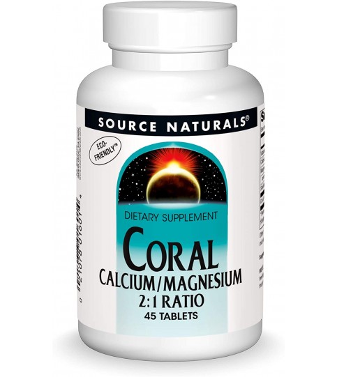 Source Naturals Coral Calcium & Magnesium 600 mg - 45 Tablets