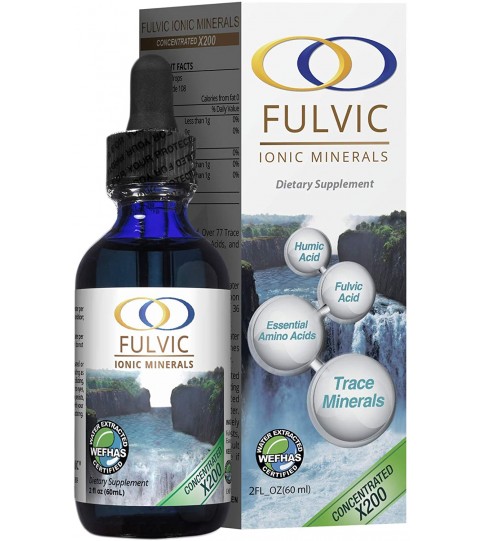 Water Extracted Fulvic Acid X200 -Plant Based Ionic Trace Minerals - 2oz