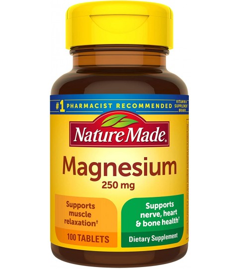 Nature Made Magnesium Oxide 250 mg Tablets, 100 Count