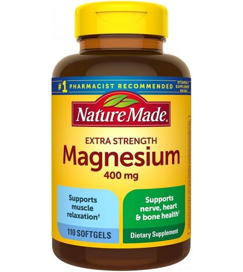 Nature Made Extra Strength Magnesium Oxide 400 mg Softgels, 110 Count