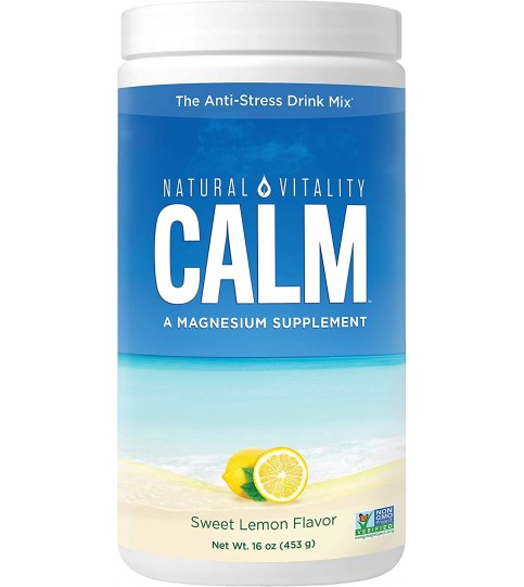 Natural Vitality Calm, Magnesium Citrate Supplement Powder, Lemon - 16 ounce