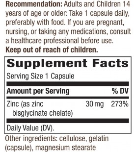 Nature's Way Zinc Chelate - 30 mg Potency