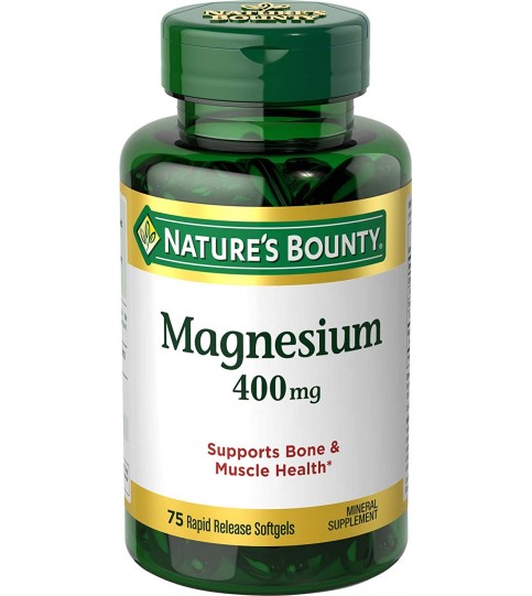 Nature's Bounty Magnesium 400 mg, 75 Softgels