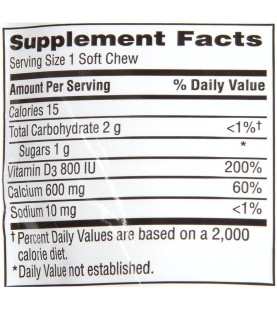 Caltrate 600+D3 Soft Chews, 60-Count, 600mg