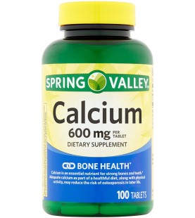 Spring Valley - Calcium 600 mg, 100 Coated Tablets