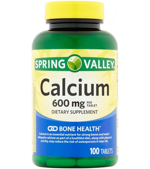 Spring Valley - Calcium 600 mg, 100 Coated Tablets