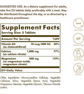 Solgar – Calcium Magnesium with Vitamin D3, 150 Tablets