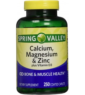 Spring Valley - Calcium Magnesium and Zinc, 250 Caplets