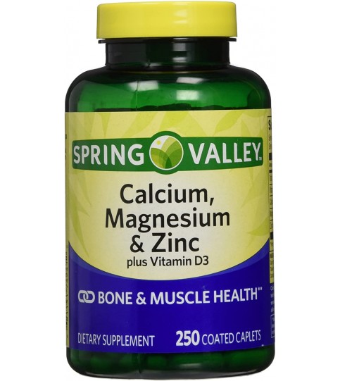 Spring Valley - Calcium Magnesium and Zinc, 250 Caplets