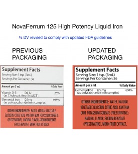 NovaFerrum 125 High Potency Liquid Iron Supplement, 6 fl oz