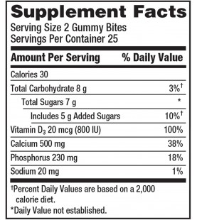 Caltrate Gummy Bites, 50 Count, 500 mg