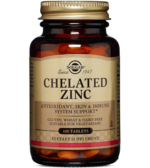 Solgar Chelated Zinc, 100 Tablets