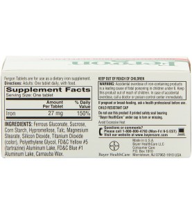 Fergon High Potency Iron, 27 mg Iron, 100 Tablets