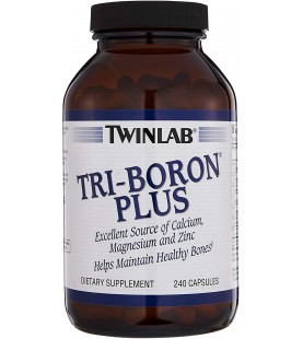 TwinLab Tri-Boron Plus, Magnesium, 3mg, 240 Capsules