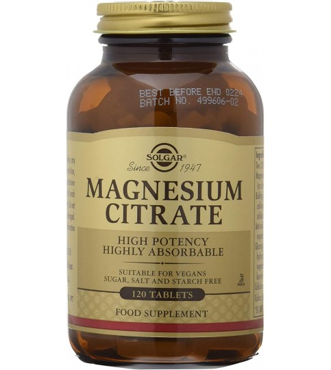 Solgar Magnesium Citrate, 120 Tablets