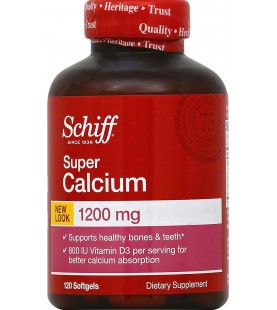 Schiff Super Calcium 1200mg with Vitamin D3, 120 softgels