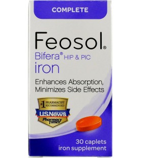 Feosol Complete with Patented Bifera Iron Caplets, 30ct
