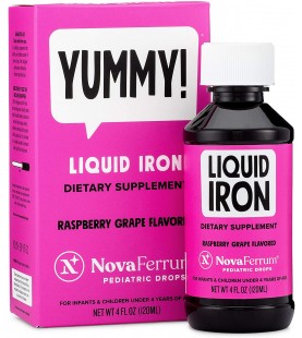 NovaFerrum Liquid Iron Supplement  4 fl oz (120 mL) - Raspberry Grape