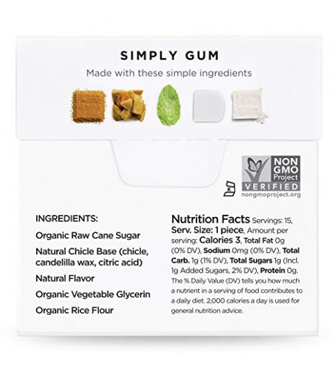 Simply Gum All Natural Gum Mint (12X15 Ct)