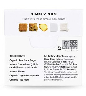 Simply Gum All Natural Gum Ginger (12X15 Ct)