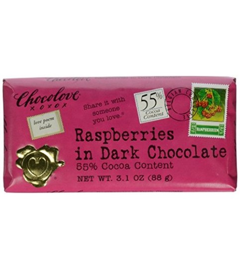 Chocolove Dark Choc/RspBerry (12x3.1OZ )