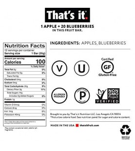 That's It Fruit Bar Apple & Blueberry (12x1.2 OZ)