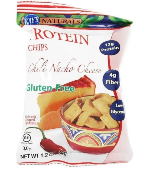 Kay's Naturals Better Balance Protein Chips Chili Nacho Cheese 1.2 Oz (6 Pack)