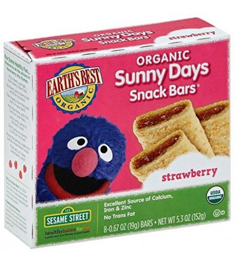 Earth's Best Sesame Street Strawberry Snack Bar (6x5.3 Oz)