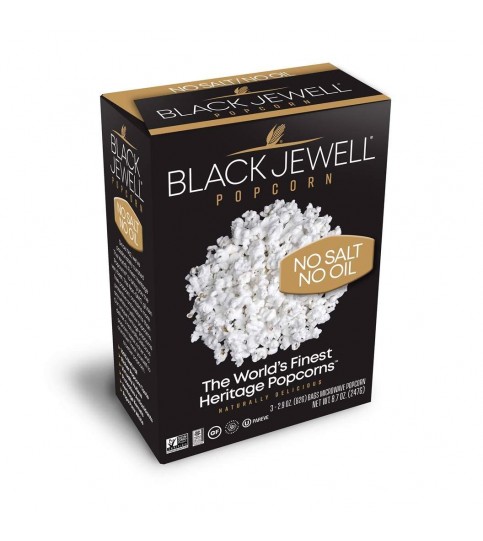 Black Jewell Microwave Popcorn No Salt No Oil (6x8.7 OZ)