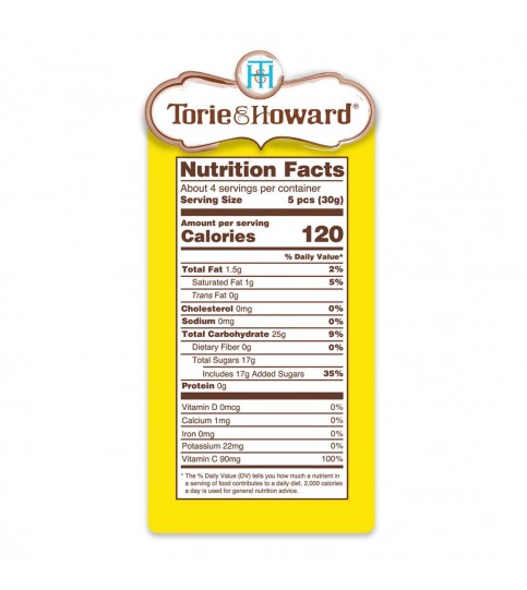 Torie and Howard Organic Meyer Lemon and Raspberry Chewie Fruities (6x4 OZ)