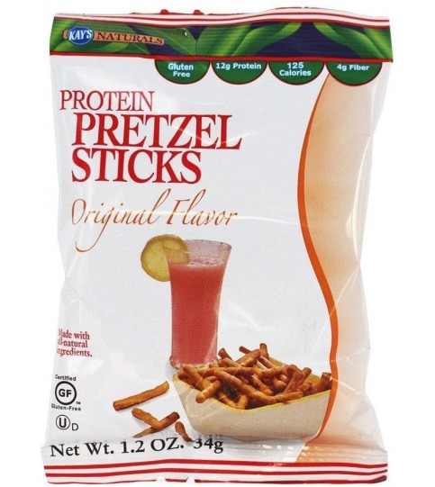 Kay's Naturals High Protein Pretzel Sticks Orange (6 Pack) 1.2 Oz