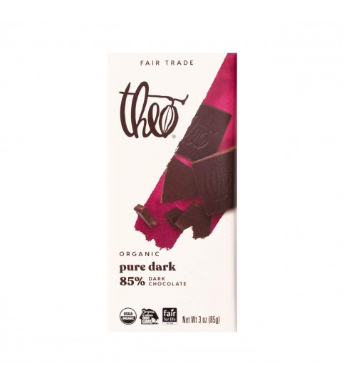 Theo Chocolate 85% Dark Chocolate Bar (12x3Oz)