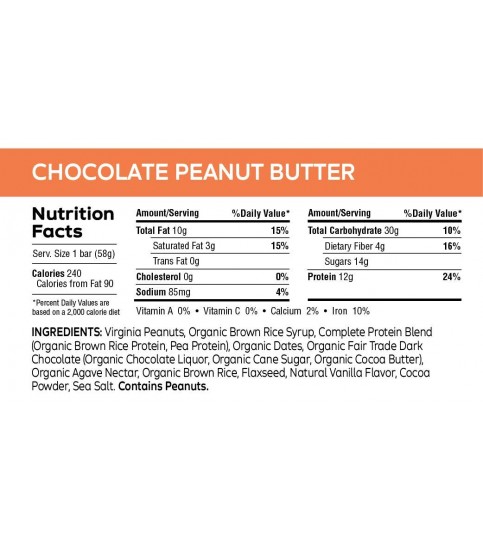 The GFB Choc Peanut Butter Bar Gluten Free (12x2.05Oz)