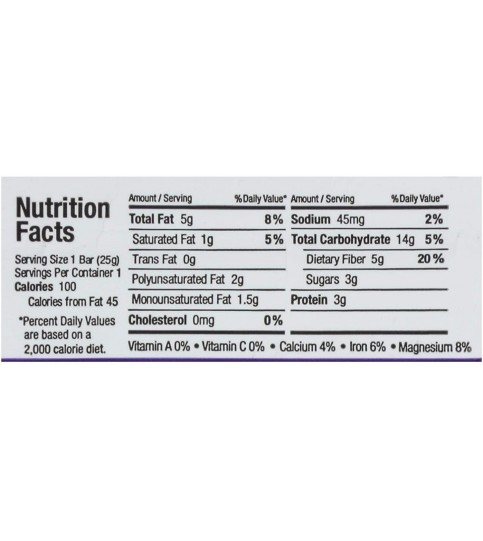 Health Warrior Chia Bar Dark Chocolate (15x0.88 OZ)