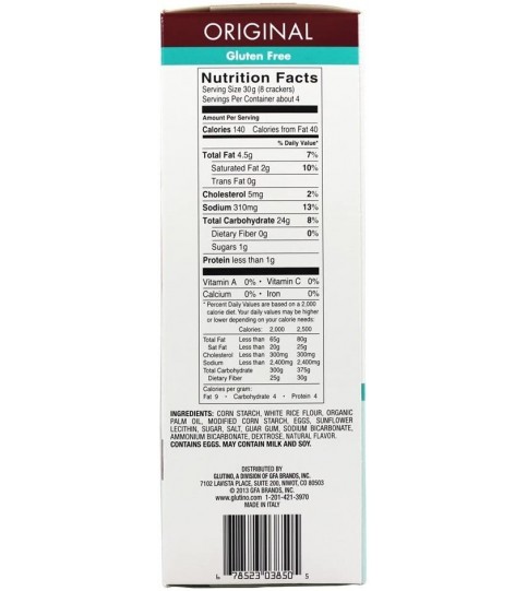 Glutino Original Crackers (6x 4.4 Oz)