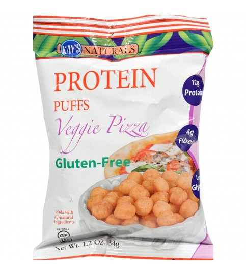 Kay's Naturals Protein Puffs Veggie Pizza (6 Pack) 1.2 Oz