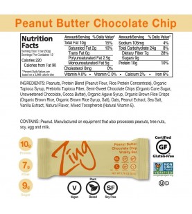 Zing Bars Peanut Butter Choc Chip Bars (12x1.76Oz) 