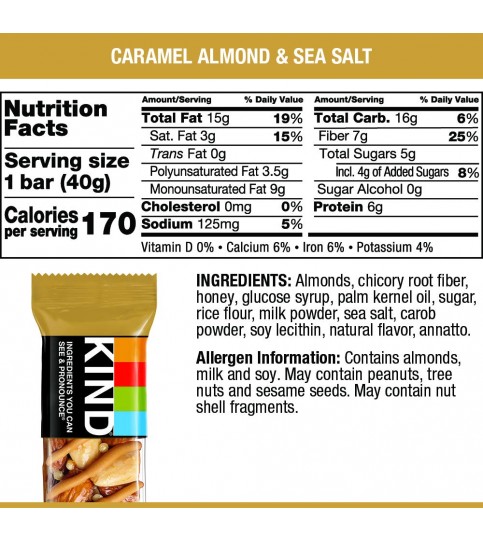 Kind Caramel Almond and Sea Salt Bar (12x1.4 OZ)