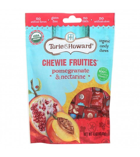 Torie and Howard Organic Pomegranate and Nectarine Chewie Fruities (6x4 OZ)