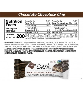 Nugo Dark Chocolate Chocolate Chip Bar (12x50 GM)