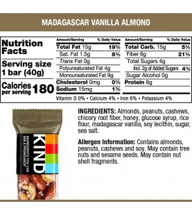 Kind Madagascar Van Almond (12x1.4OZ )