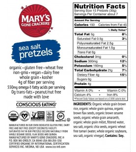 Mary's Gone Crackers Sea Salt Pretzels(12x7.5 Oz)