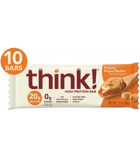 Think Baby Creamy Peanut Butter Thin Bar (10x2.1 Oz)