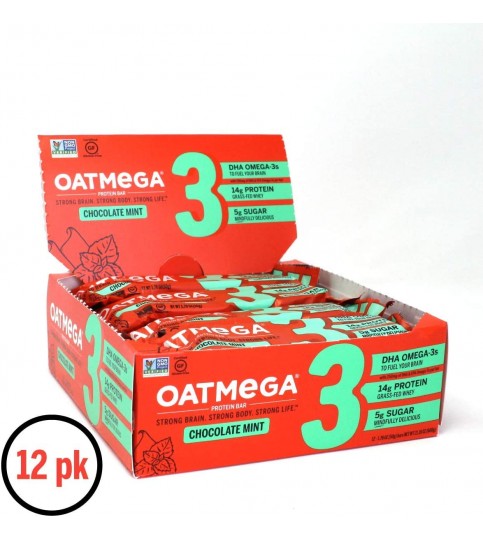 Oatmega Bar Dark Choc Mint (12x1.8Oz)