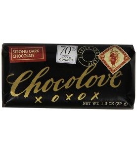 Chocolove Strong Dark Chocolate Mini Bar (12x1.3 Oz)